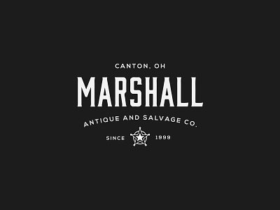 Marshall Antique & Salvage Co. antique badge inspiration logo marshall retro salvage star thrift type vintage