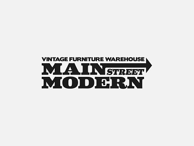 Main Street Modern brand eames inspiration logo midcentury midcentury modern modern retro sign signage vintage way finding