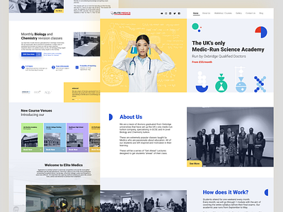 Education Medic Academy academia design education england figma homepage interface london medical teachers team uiux website