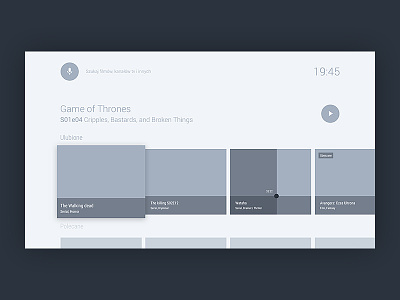 Wireframes - android tv practices android design material mialszygrosz tv