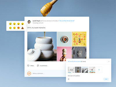 Post view app autentika dashboard emoji form interface mialszygrosz profile ui user ux web
