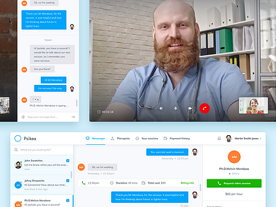 Psikea Conversation View chat conversation dashboard interface message mialszygrosz ui ux video