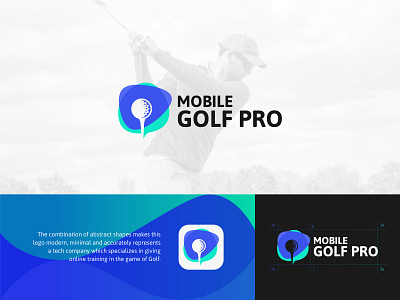 Mobile Golf Pro abstract colors golf graphic design identity logo minimal