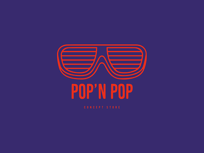 Pop'n Pop branding concept store design idendity illustration logo logo design logotype minimal typography