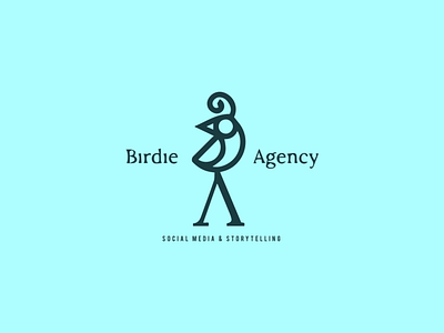 Birdie Agency branding design idendity illustration logo logo design logotype minimal typography