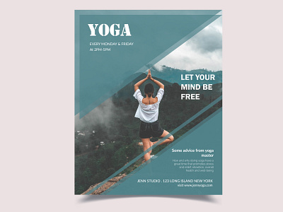 Yoga and Fitness Flyer branding design fitness flyer graphic design yoga