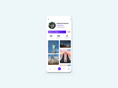 Daily UI Challenge Day 06 - User Profile UI Design