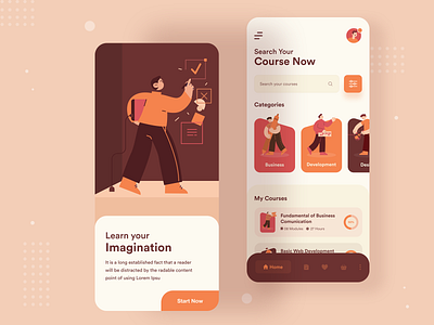 E-learning App 2020 trend all app app ui app ui ux app ux best design colour designer e learning illustration ios app mobile online study study typography ui uidesign uiux