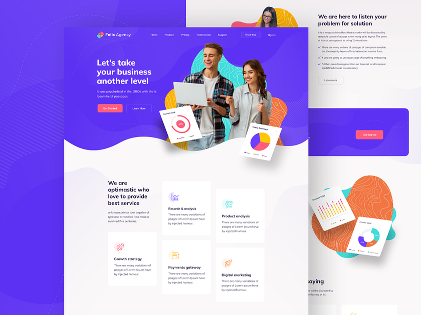 Data Science Landing Page by Washi on Dribbble