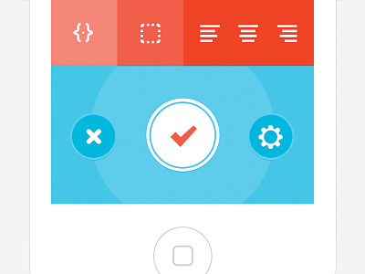 UI Controls app blue buttons clean controls flat ios light minimal orange pic text ui
