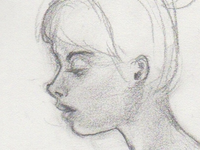 Detail from a Figure Drawing drawing figure girl illustration paper pencil