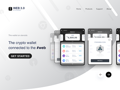 Web 3.0 by Ethnamed | Landing crypto dribbble landing wallet web3