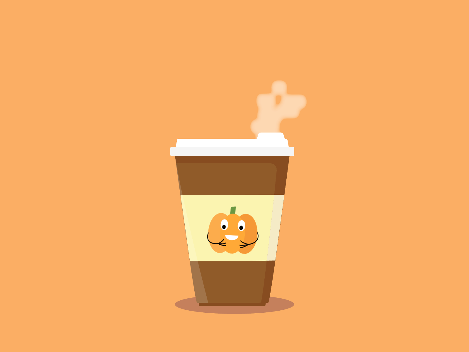 Pumpkin Spice animation autumn branding cafe coffee design fall season graphic design illustration logo motion graphics pumpkin spice latte ui vector