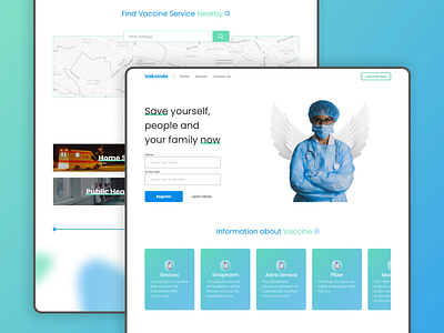 Vaksindo - Vaccine Landing Page corona coronavirus covid19 health center landing landing page nurse page ui ui design ui ux ux ux design vaccine web website