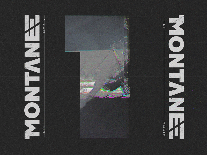 Montanee Aesthetic aesthetic band glitch graphic photo hardcore identity logo raw space type visual