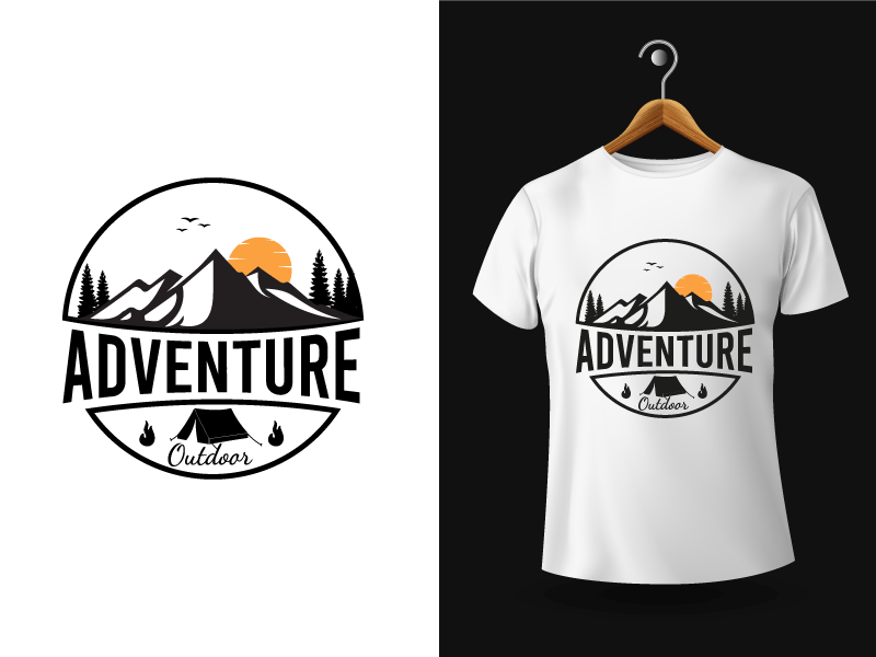 Mountain T-shirt Design design graphic design illustration typography vector