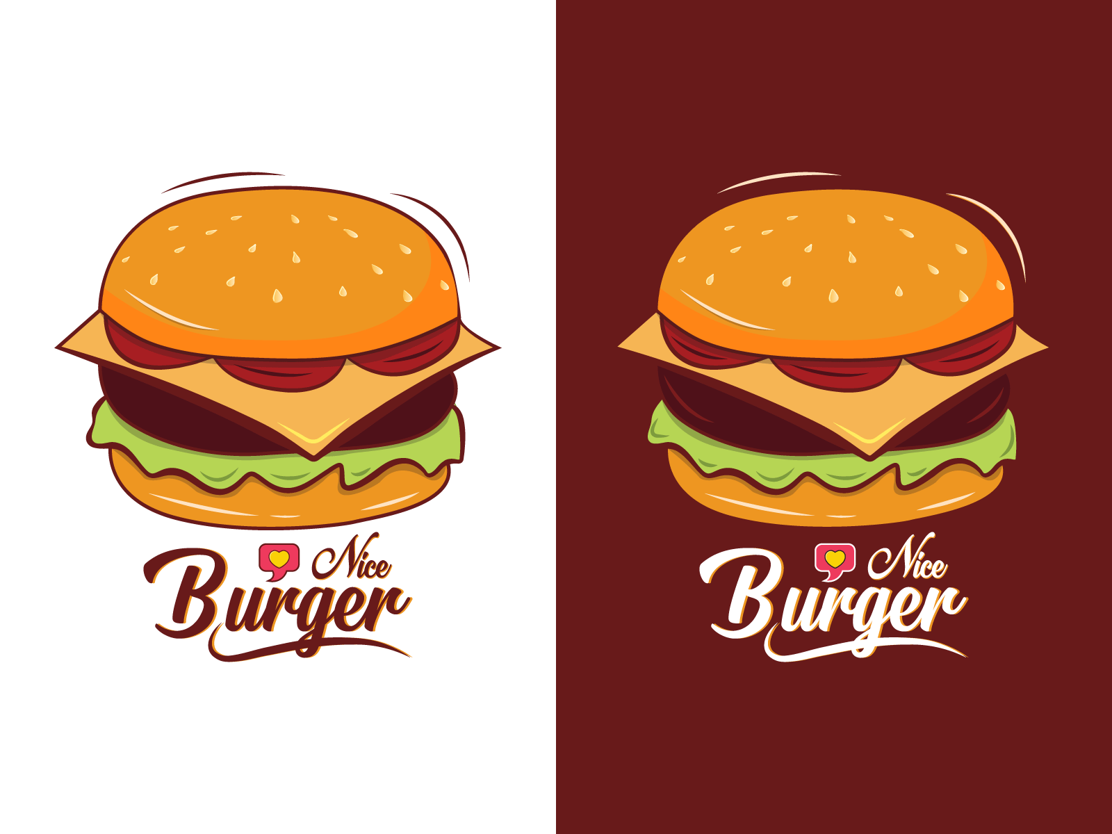 burger vector design । nice burger by Abdul Aziz on Dribbble