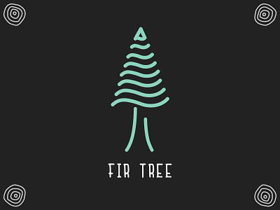 Fir Tree fir tree icon illustration line art modern rustic rustic tree tree icon tree illustration tree logo tree rings