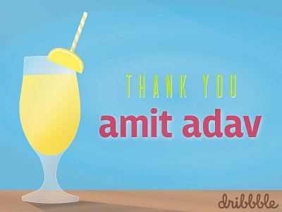 Thank You bright colorful hello hello dribbble illustration smoothie thank you