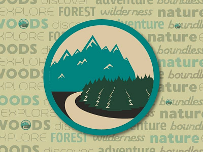 Nature Badge badge badgedesign color palette design forest icon illustration modern mountain nature type typography