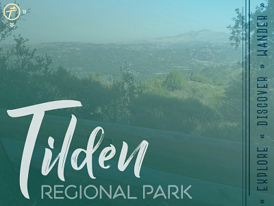 Tilden Regional Park california logo modern natural nature park postcard rustic trail type typography wander