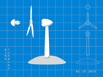 Wind Turbine alternative energy blueprints diagram diagrams drawing energy illustration modern vector wind energy wind power wind turbine