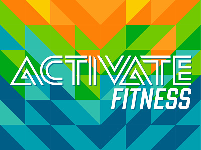 Activate Fitness athletic brand color palette fit fitness fitness logo logo pattern typography vibrant