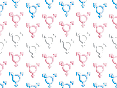 Transgender Symbol Pattern icon isometric lgbtq pattern pride pride flag queer symbol trans transgender