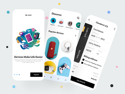 Gadget E-commerce App. accesories app design ecommerce gadget mobile mobile app ui ux