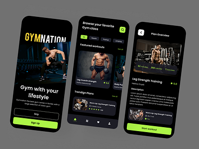 Fitness app Design app body exercise fitness gym mobile mobile app ui ux yoga