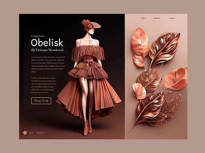 Obelisk Fashion Landing Page by Island Web Design ai design e commerce guernsey web design landing page midjourney uiux web design website