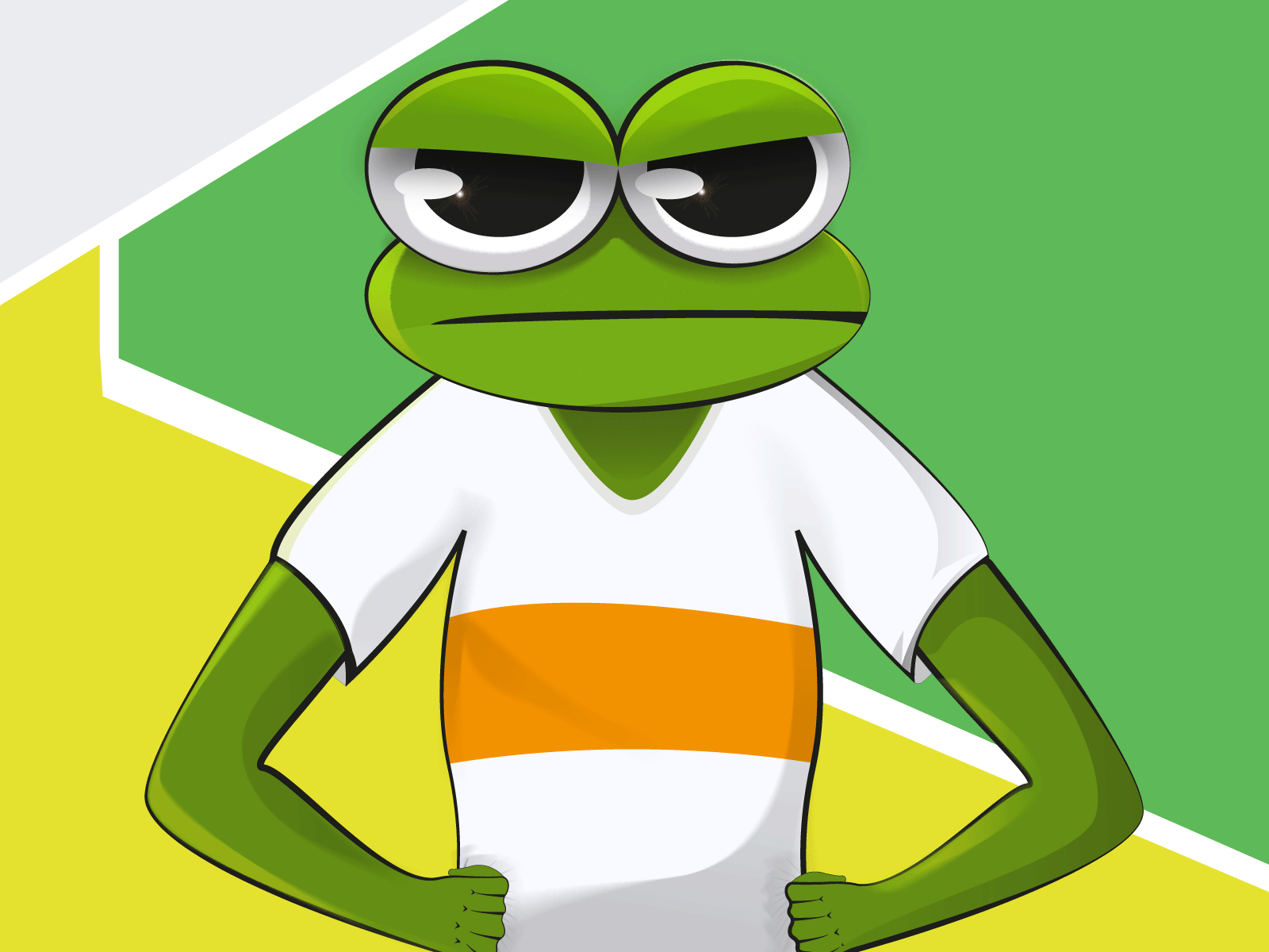 Disappoint Frog Illustration