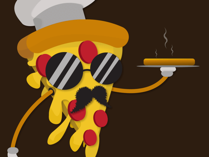 Mr Pizza Illustration design graphic design illustration vector
