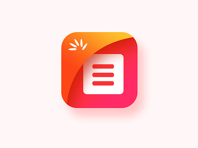 news app icon color icon logo news papers read red rose red shell