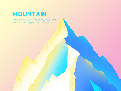 Mountain illustration blue cartoon color draw hill ice illustration mount mountain paint painting pure