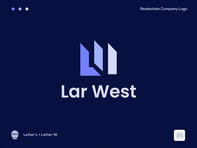 Lar West real estate logo branding icon logo logo design real estate realestate symbol