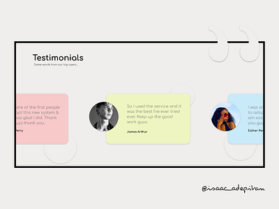 Testimonials - 039 Daily UI Challenge