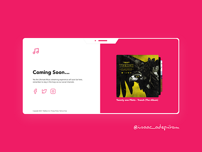 Coming Soon - 048 Daily UI Challenge coming soon coming soon page dailyui dailyui 048 dailyuichallenge design minimal minimalism minimalist simple ui design website