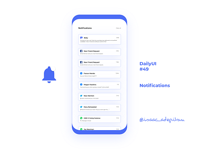Notifications - 049 Daily UI Challenge