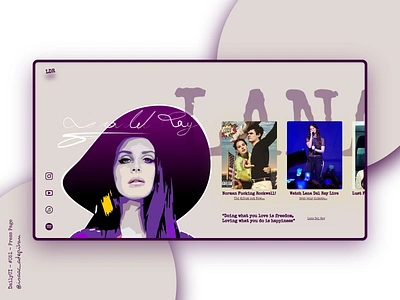 Press Page - 051 Daily UI Challenge dailyui dailyui 051 design lana del rey minimal minimalism press kit press page simple ui design website