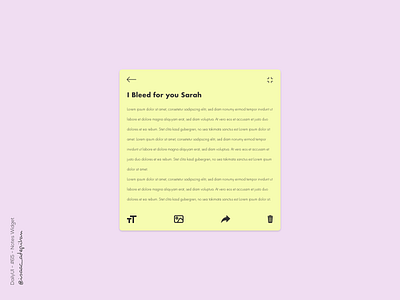 Notes Widget - 065 Daily UI Challenge daily ui dailyui dailyui 065 dailyuichallenge design minimal minimalism minimalist notes app notes widget simple ui design