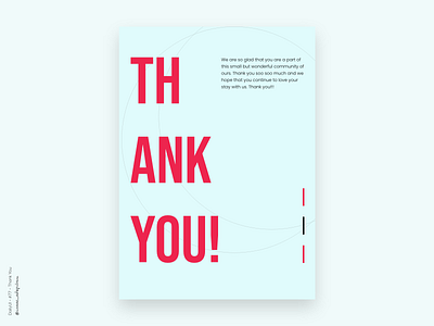 Thank You - 077 Daily UI Challenge