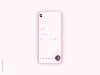 Status Update - 081 Daily UI Challenge daily ui dailyui dailyui 081 dailyuichallenge design minimal minimalism minimalist simple status update ui design