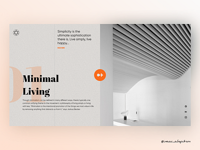 Fullpage Blog app clean design flat minimal minimalism simple typography ui ux web