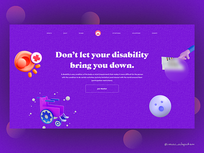 Accessibility Website Concept accessibility app app designer clean dailyui exciting hero minimal minimalism pop simple ui design uiux usability