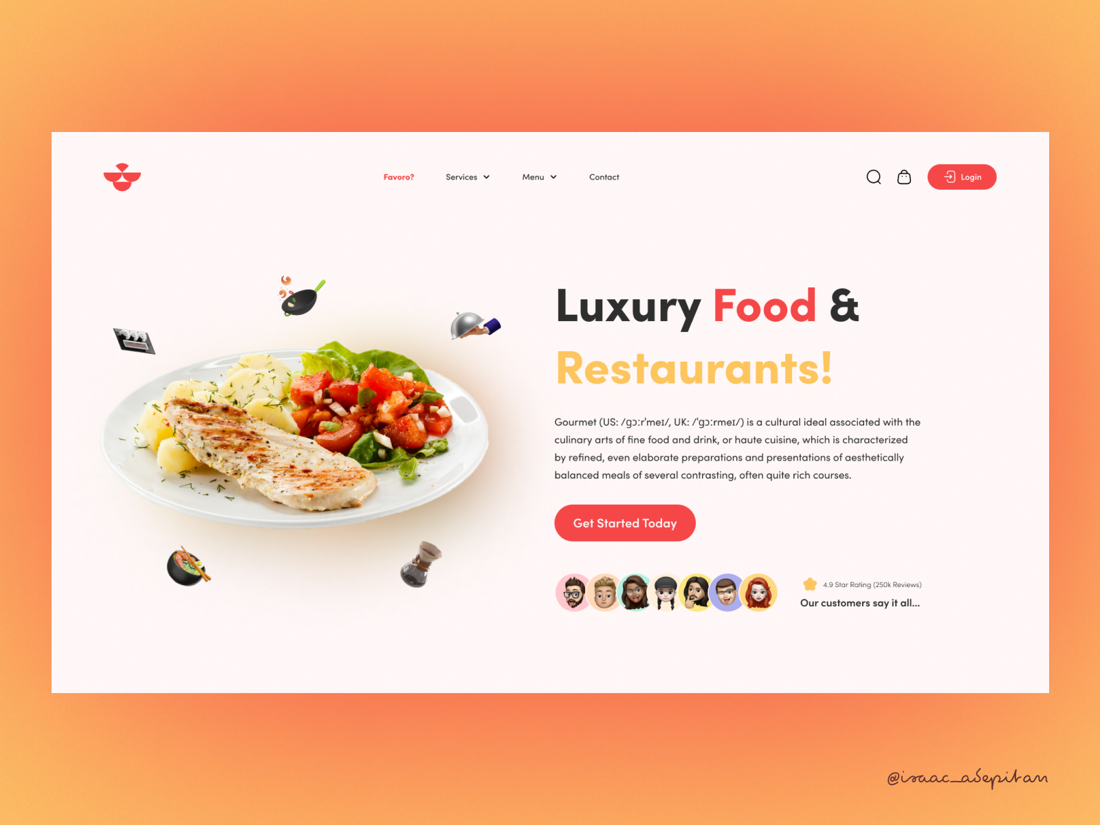 Food Service Concept by Isaac Adepitan on Dribbble