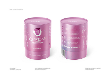 Cozie Cup - Mongolian Menstrual Cup brand branding design dockdesign mongolia mongolian packaging packagingdesign