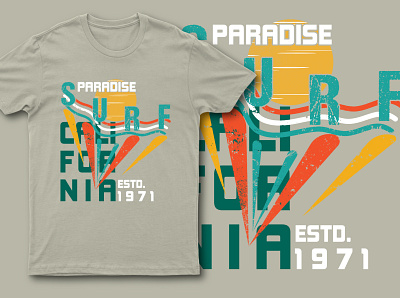 California Surf Paradise branding clothing design graphic design illustration logo poster streetwear style tsh typography ui urban