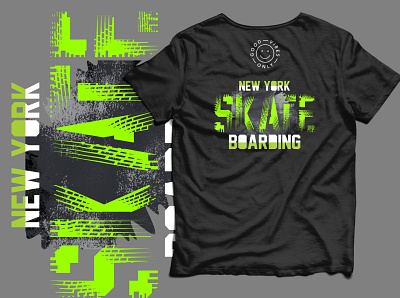 New York Skate Boarding clothing design graphic design illustration logo poster style typography ui urban