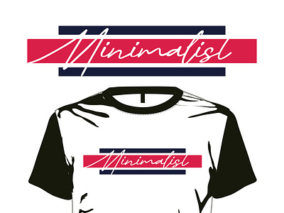 Minimalist typography t shirt logo design. v3